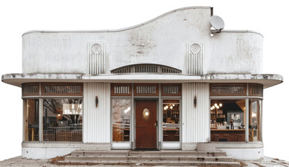 Wall Mural - PNG Art deco coffee shop restaurant indoors diner.