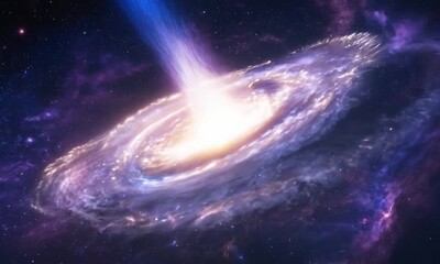 Wall Mural - a supernova explosion in a distant galaxy. 4k video hyperrealistic