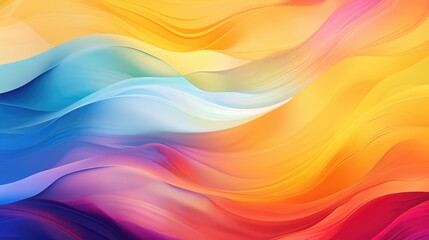 Canvas Print - Abstract multicolored wavy background.