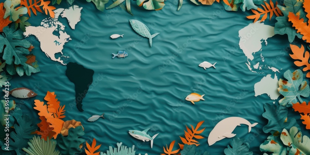 Stock-Illustration „Interactive map of endangered species habitats ...