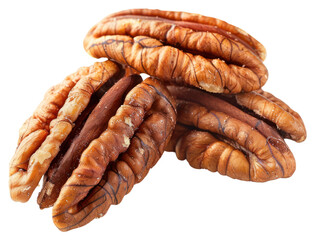 Wall Mural - PNG Fresh crunchy pecan nuts stack