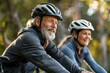 © DigitalMagicVisions - Active Retired Couple Enjoying Cycling Together - Profile View of Healthy Lifestyle in Retirement