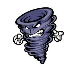 Canvas Print - Tornado mascot logo design vector with modern illustration concept style for badge