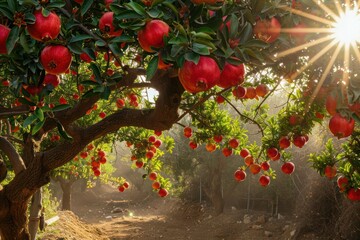 red autumn tree