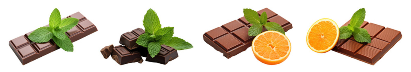 Sticker - Flavoured chocolate bar png cut out element set