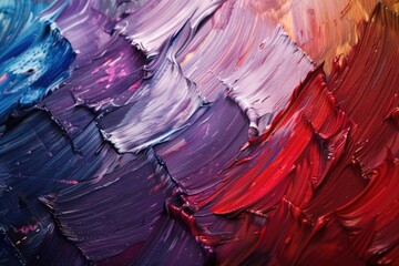 Poster - Close-up shot of a painting with vibrant colors