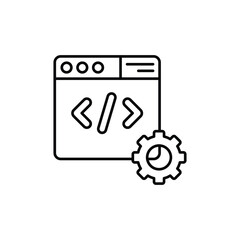 Development icon design with white background stock illustration