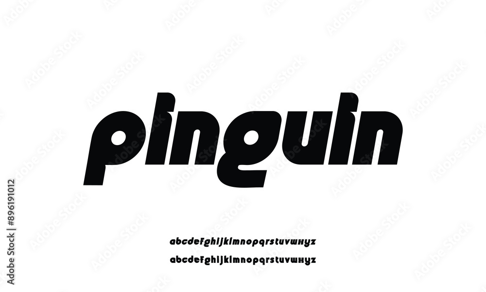 pinguin is Modern Bold Font. Sans Serif Font. Regular Uppercase ...