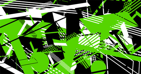 Wall Mural - vector illustration of abstract green and black texture on white background