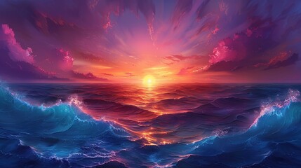 Poster - Ocean Sunset