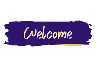 Canvas Print - welcome word with png transparent background