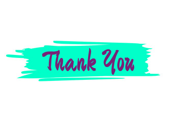 Canvas Print - thank you banner with transparent background