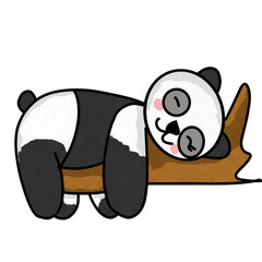 Poster - panda sleeping