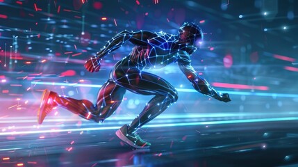 Wall Mural - an ai-powered personal fitness coach providing customized workout routines and diet plans for optima