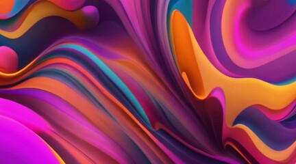 Wall Mural - Beautiful abstract background with vibrant colors and flowing shapes.
