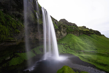 waterfall in the mountains