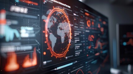 Aufkleber - A close-up of a computer screen showing a 3D graph with interactive elements.