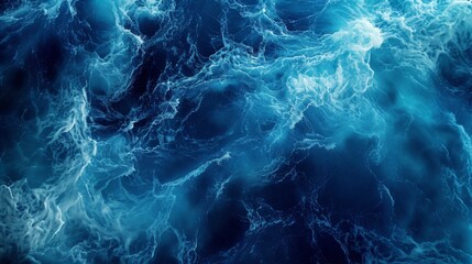 Canvas Print - Dark blue texture of the sea, focusing on its rich color and subtle movement