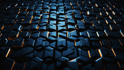 Poster - Dark geometric polygon background