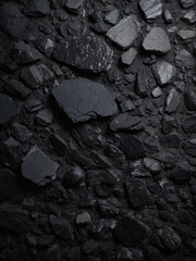 Wall Mural - Dark gray or black rough stone texture, grainy background