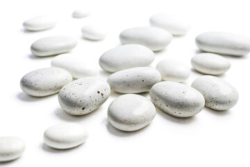 Sticker - White stones on a white background