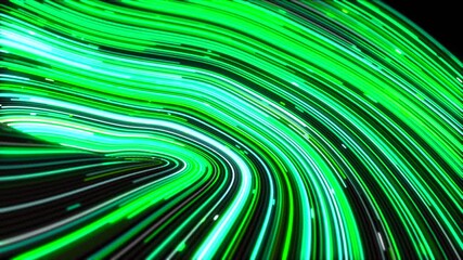 abstract design green blue line light wave background 