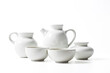 © Rysak - White Ceramic Tea Set on White Background