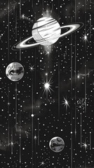 Wall Mural - vintage space background