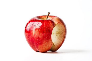 Wall Mural - Red apple cut in half