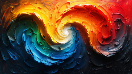 Wall Mural - abstract oil painting texture, swirl vortex spiral pattern. design for wall art, poster print, wallp