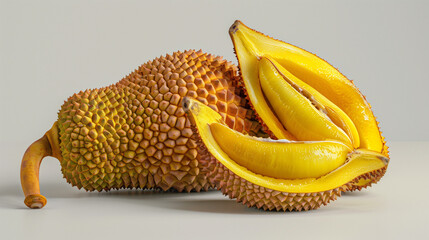 Wall Mural - jack fruit isolated on the white background