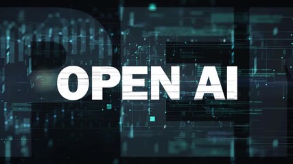 Open Ai Text on Technology Background