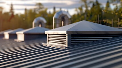 Wall Mural - Air recuperator attic ventilation system