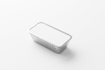 Wall Mural - 3D Illustration. Food container mockup with label