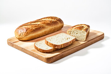 Poster - Sliced Bread on a Wooden Cutting Board