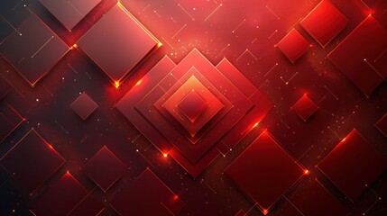 Futuristic abstract Background design. geometric shapes  luxury red and gold concept