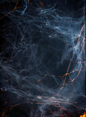 Wall Mural - halloween background with cobweb