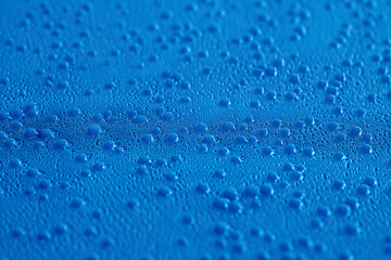 Wall Mural - close-up texture of blue rubber foam sheet, abstract background