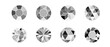 © Southsticks - Precious stones and gems, jewelry shapes. Vector collection brilliant facet crystal gem geometric.