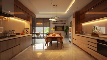 Wall Mural - Modern kitchen interior design