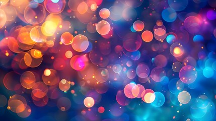 Poster - Transparent colorful bokeh background for design