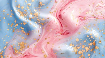 Wall Mural - Abstract pink and blue marble liquid texture