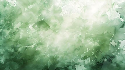 Wall Mural - Abstract green watercolor background with organic shapes