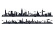 © daniel - City silhouette vector set - Panorama city background