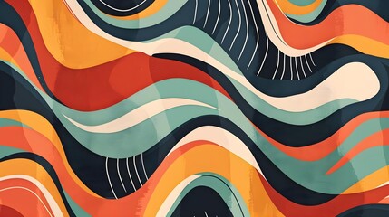 Sticker - Retro abstract pattern design