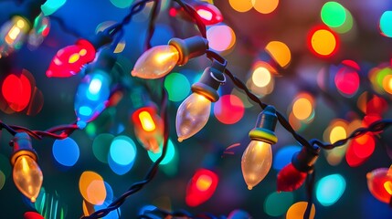 colorful christmas lights background