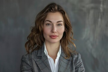 Wall Mural - Portrait of a successful business woman in suit - generative ai