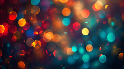 Colorful bokeh lights background, vibrant and