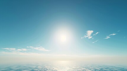 Wall Mural - sky is blue and clear with no clouds the sun is shining brightly making the sky look even brighter s