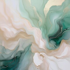 Wall Mural - Greige, Mint, and Cream (1)